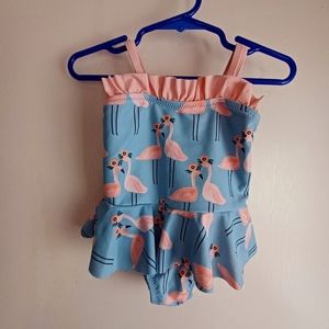 Baby Girl Flamingo Swimsuit - One Piece - 9 - 12 months